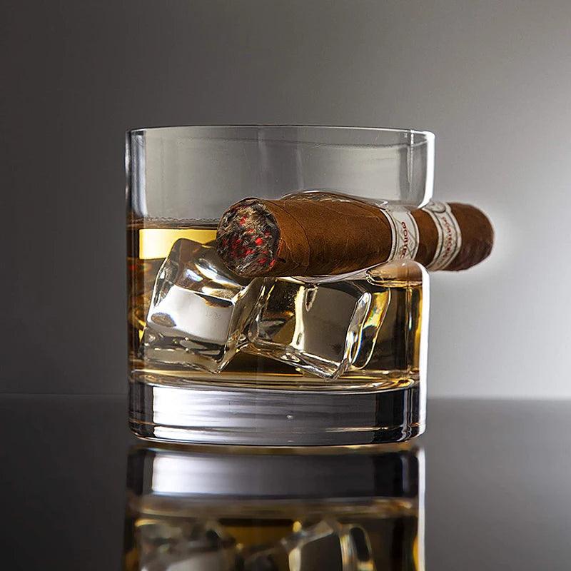 Copo de Whisky com Suporte Para Charuto - Mafie